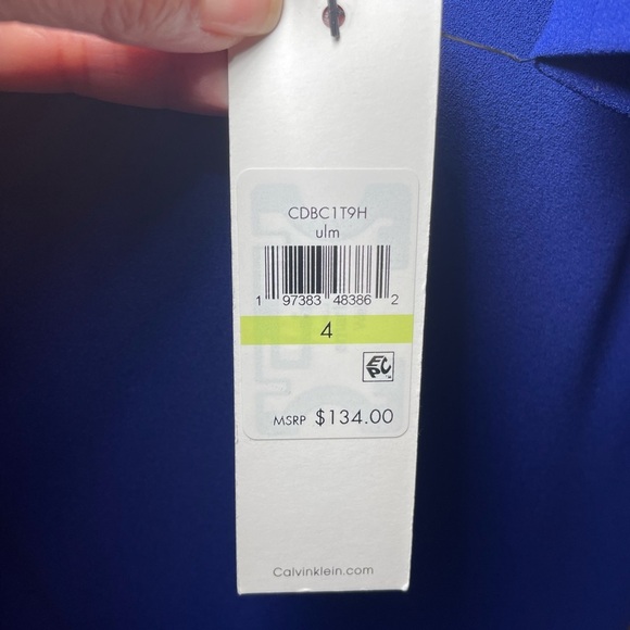 Calvin Klein vibrant blue sheath dress sz 4 - Picture 7 of 8
